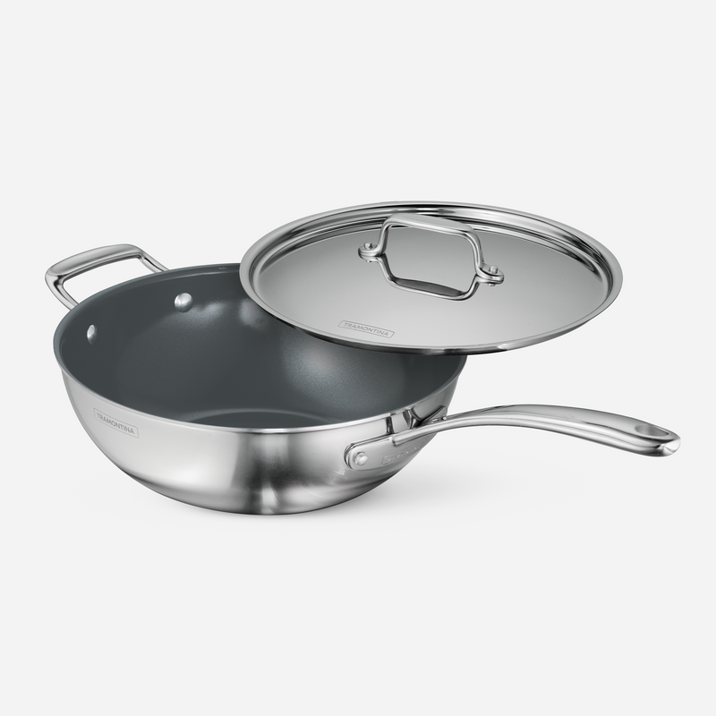 Fusao EX+ Triply Ceramic  26cm Wok with SS Lid