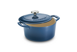 Bestow Enameled Cast Iron Round Dutch Oven - 3.3L (Medium Blue)