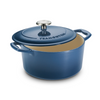 Bestow Enameled Cast Iron Round Dutch Oven - 3.3L (Medium Blue)