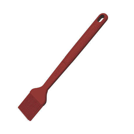 Red Softta Silicone Brush by Tramontina India with flexible silicone bristles for gentle cleaning or cooking.