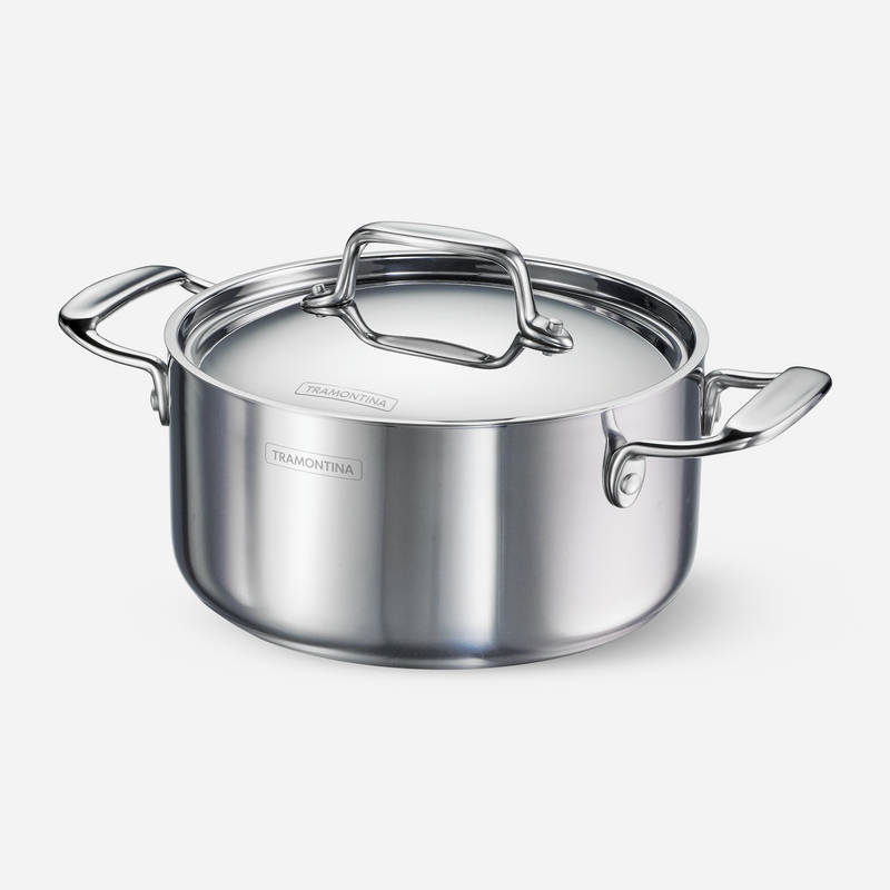 Fusao EX+ 20cm Ceramic Stainless Steel Tri-Ply Curry Pot with SS Lid - 3.1L