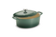 Bestow Enameled Cast Iron Oval Dutch Oven - 6.6L (Cactus Green)