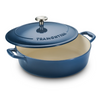 Bestow Enameled Cast Iron Round Braiser - 3.8L (Medium Blue)