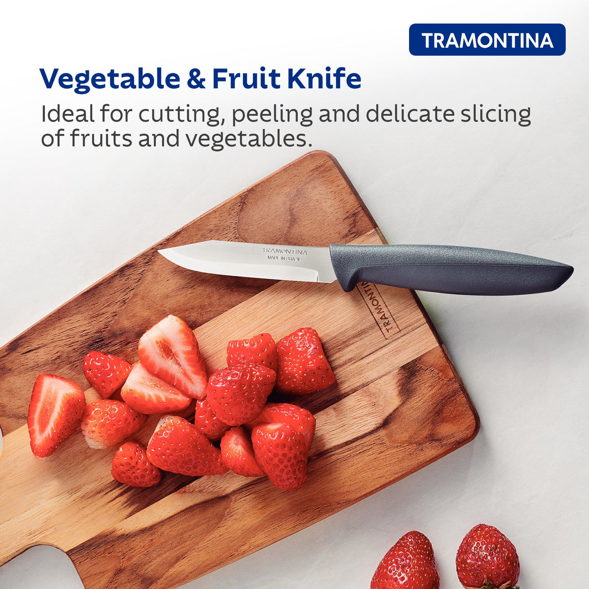 Plenus Vegetable and Fruit Knife 7 cm/ 3in - Grey