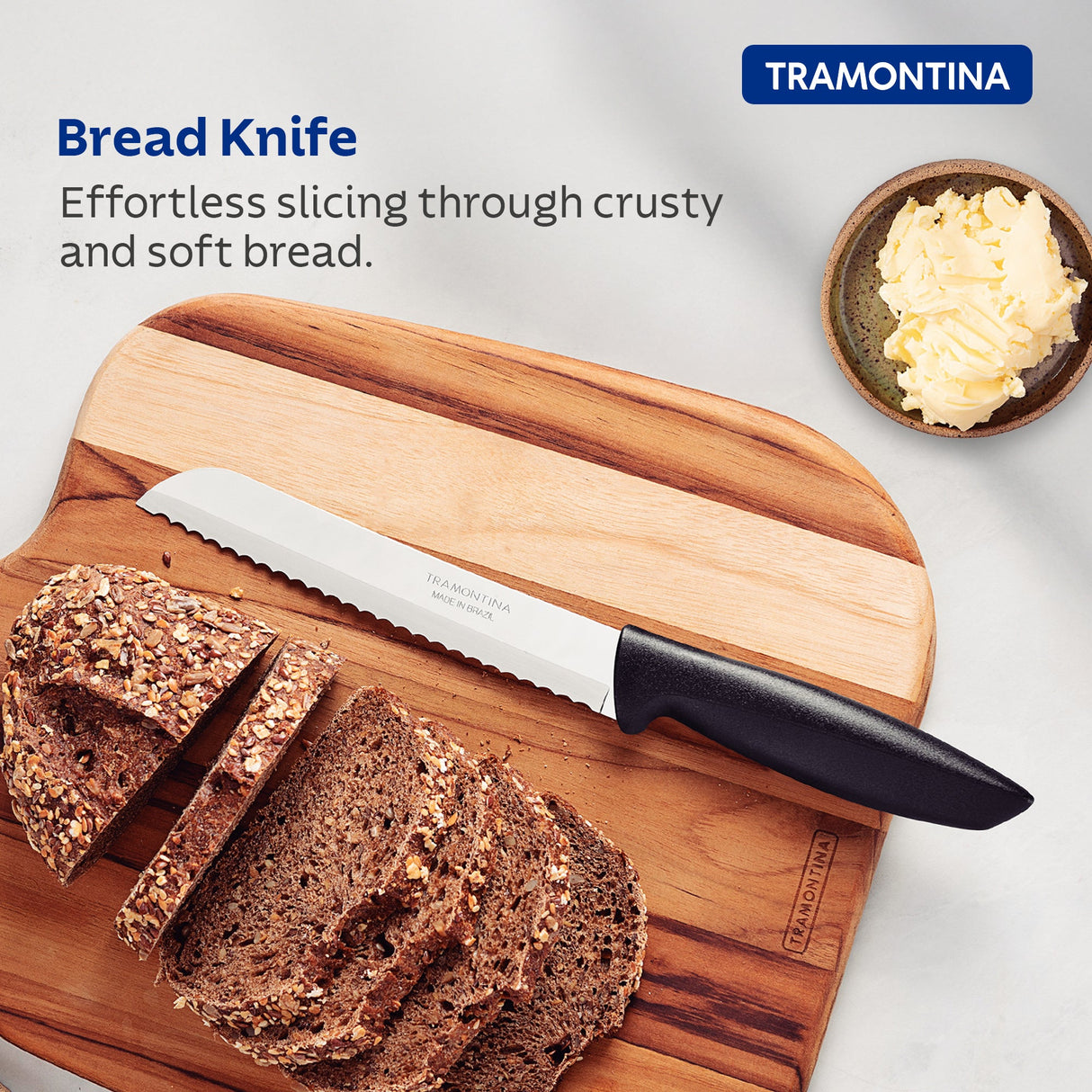 Plenus Bread Knife 17 cm/ 7in - Black