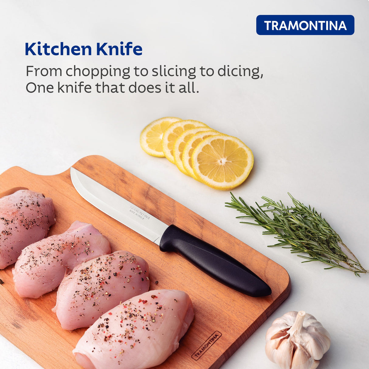 Plenus Kitchen Knife 15 cm/ 6in - Black