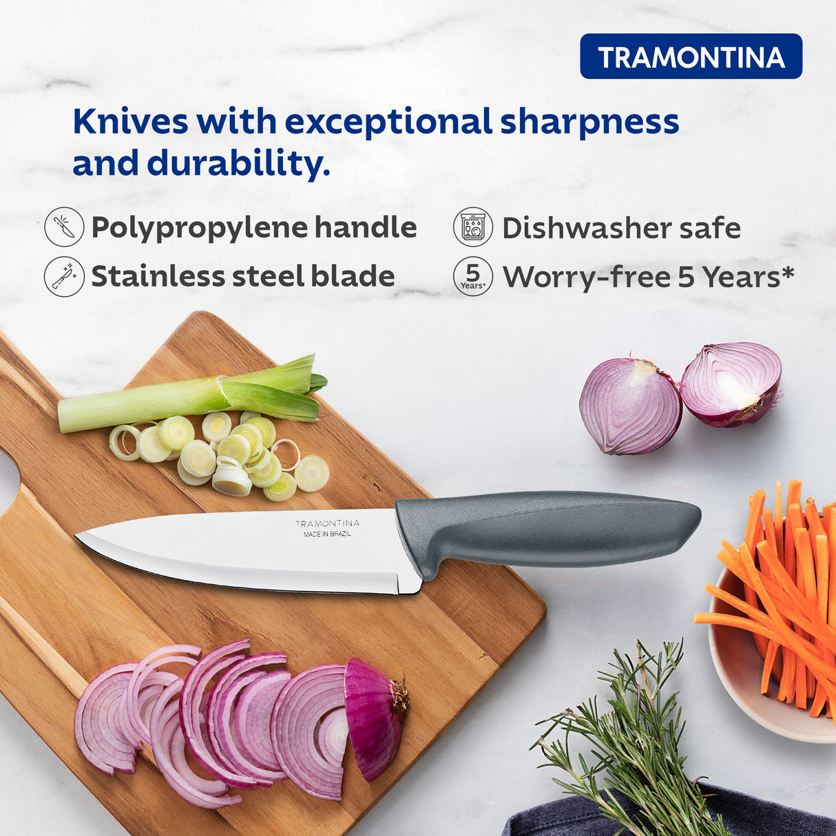 Plenus Chef Knife 15 cm /6in - Grey