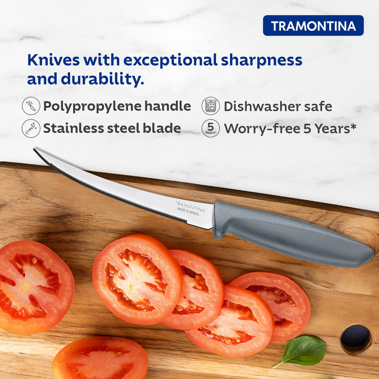 Plenus Tomato Knife 12 cm/ 5in - Grey