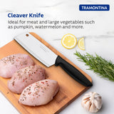 Plenus Cleaver Knife 12 cm / 5in - Black