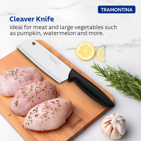 Plenus Cleaver Knife 12 cm / 5in - Black