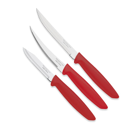 Plenus Knives Set Of 3 - Full Set - Red