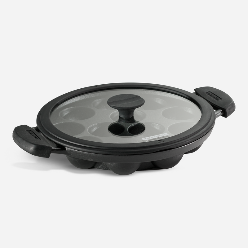 Titanex 26cm Pre-Seasoned Cast Iron Paniyaram/Appe Pan – 12 Pits