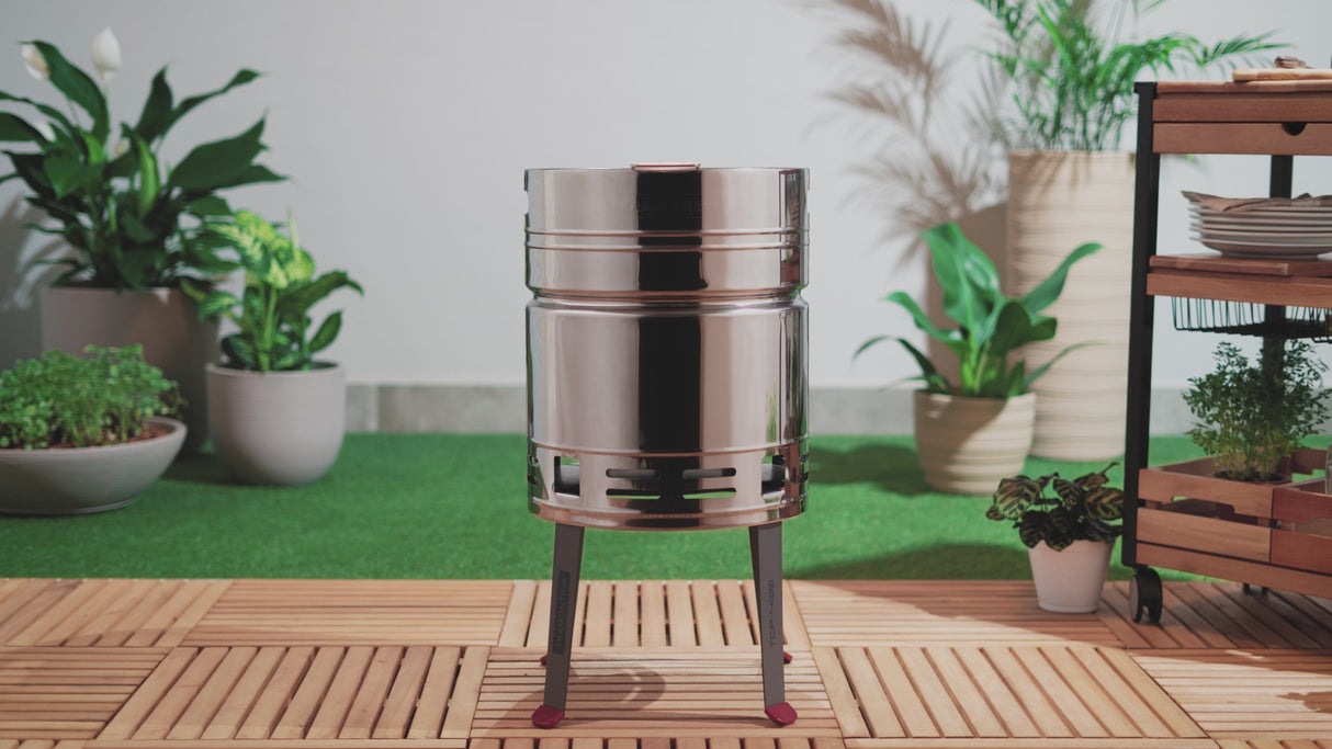 Tramontina Charcoal Grill in Stainless Steel