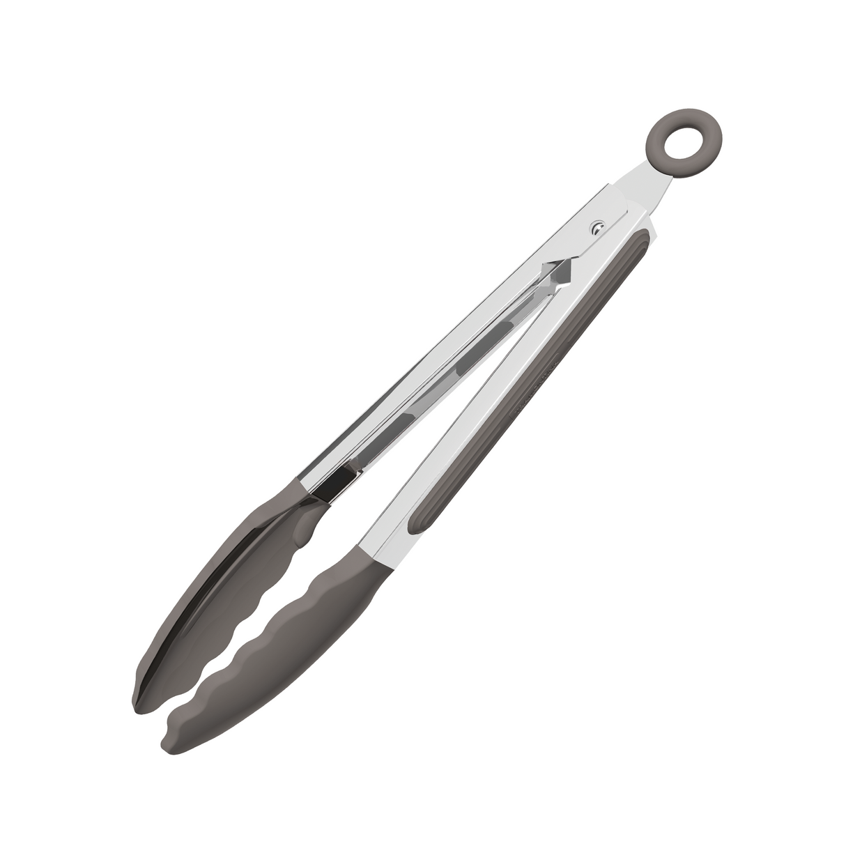 Grey Softta Silicone Small Tong by Tramontina India, showing a close-up of the compact kitchen tong with silicone tips.