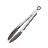 Grey Softta Silicone Small Tong by Tramontina India, showing a close-up of the compact kitchen tong with silicone tips.