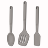 Softta silicone 3 pcs utensil set slotter turner, spatula & spoon - Grey