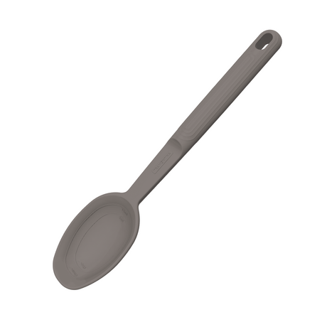 Grey Softta Silicone Spoon by Tramontina India, showing a close-up of the durable, heat-resistant kitchen spoon.