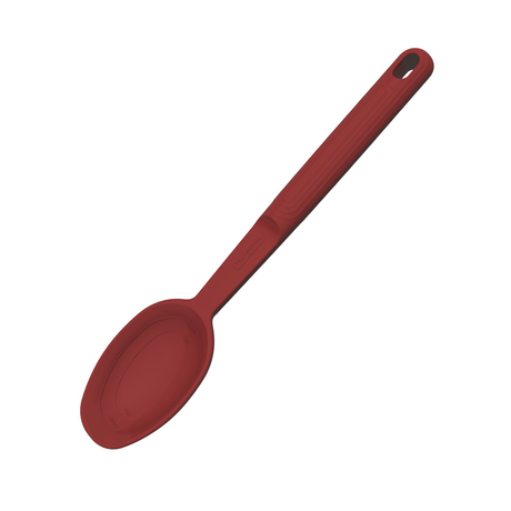 Red Softta Silicone Spoon by Tramontina India, showcasing a flexible, heat-resistant kitchen utensil with a comfortable handle.