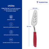 Utilitá stainless steel cake spatula with red polypropylene handle - Tramontina India
