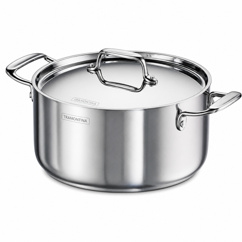 Fusao EX+ 24cm Ceramic Stainless Steel Tri-Ply Biryani Pot with SS Lid - 4.8L