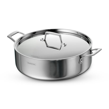 Aeion 30cm Stainless Steel Tri-Ply Biryani Lagan/Braiser with SS Lid - 6.2L - Tramontina India