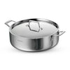 Aeion 30cm Stainless Steel Tri-Ply Biryani Lagan/Braiser with SS Lid - 6.2L