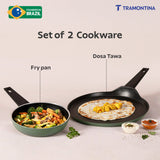 Aura Ceramic Reinforced Non-Stick Cookware Set – 2 Pieces (Sea Green)