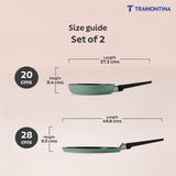 Aura Ceramic Reinforced Non-Stick Cookware Set – 2 Pieces (Sea Green)