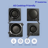 Aura Ceramic Reinforced Non-Stick Cookware Set – 7 Pieces (Blueberry)