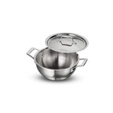 Aeion 20cm Stainless Steel Tri-Ply Extra Deep Kadai with SS Lid - 2.3L - Tramontina India