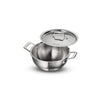 Aeion 20cm Stainless Steel Tri-Ply Extra Deep Kadai with SS Lid - 2.3L