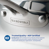 Aeion 24cm Stainless Steel Tri-Ply Extra Deep Kadai with SS Lid - 3.8L - Tramontina India