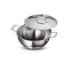 Aeion 26cm Stainless Steel Tri-Ply Extra Deep Kadai with SS Lid - 4.7L