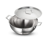 Aeion 32cm Stainless Steel Tri-Ply Extra Deep Kadai with SS Lid - 8.0L - Tramontina India