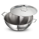 Aeion 40cm Stainless Steel Tri-Ply Extra Deep Kadai with SS Lid - 14.3L - Tramontina India
