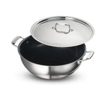 Fusao EX+ 32cm Ceramic Stainless Steel Tri-Ply Extra Deep Kadai with SS Lid - 8.0L - Tramontina India