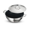 Fusao EX+ 32cm Ceramic Stainless Steel Tri-Ply Extra Deep Kadai with SS Lid - 8.0L