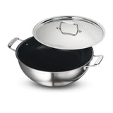 Fusao EX+ 36cm Ceramic Stainless Steel Tri-Ply Extra Deep Kadai with SS Lid - 10.9L - Tramontina India