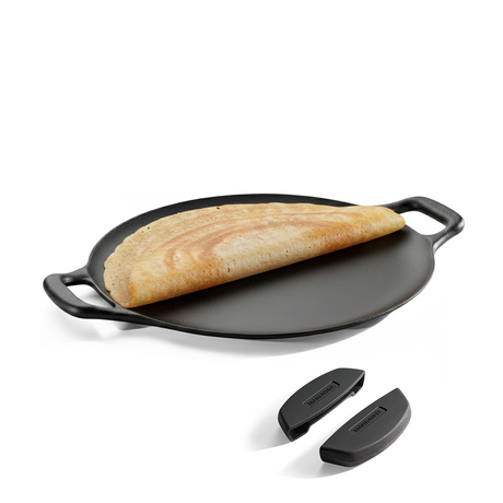 Dosa Tawa with twin handles and Free Silicone Grip