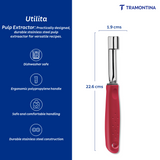 Utilitá Stainless Steel Pulp Extractor with Red Polypropylene Handle - Tramontina India