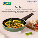 Aura Ceramic Reinforced Non-Stick Fry Pan – 24 cm (Sea Green)