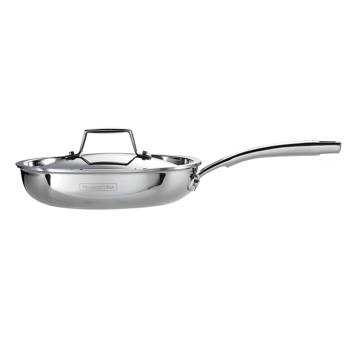 Aeion 20cm Stainless Steel Tri-Ply Fry Pan with SS Lid - Tramontina India