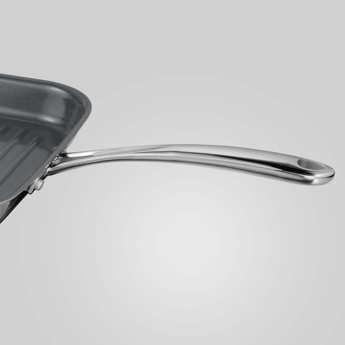 Fusao EX+ 26cm Ceramic Stainless Steel Tri-Ply Grill Pan - Tramontina India