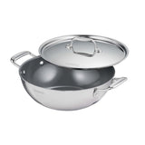 Fusao EX+ 20cm Ceramic Stainless Steel Tri-Ply Kadai with SS Lid - 1.7L - Tramontina India