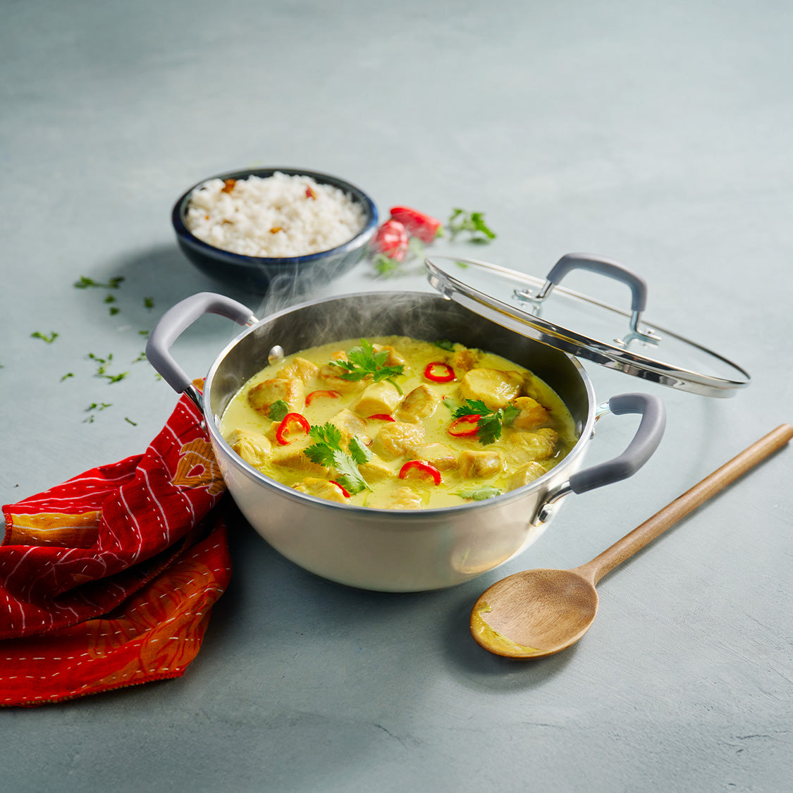 Velo Forged Deep Kadai 24 cm - Sand - Tramontina India