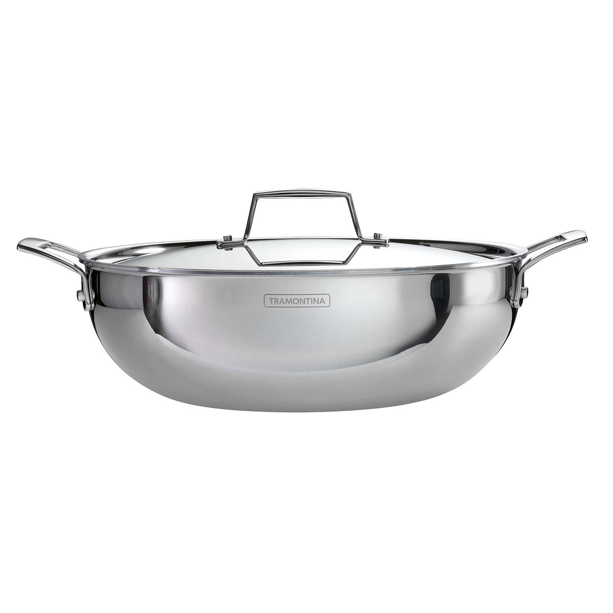 Aeion 24cm Stainless Steel Tri-Ply Kadai with SS Lid - 2.6L - Tramontina India