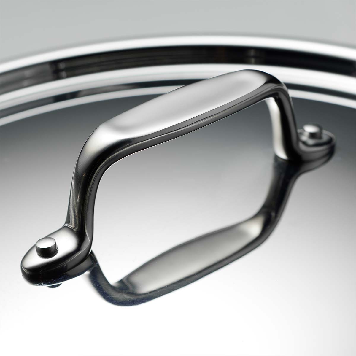 Fusao EX+ 26cm Ceramic Stainless Steel Tri-Ply Kadai with SS Lid - 3.7L - Tramontina India