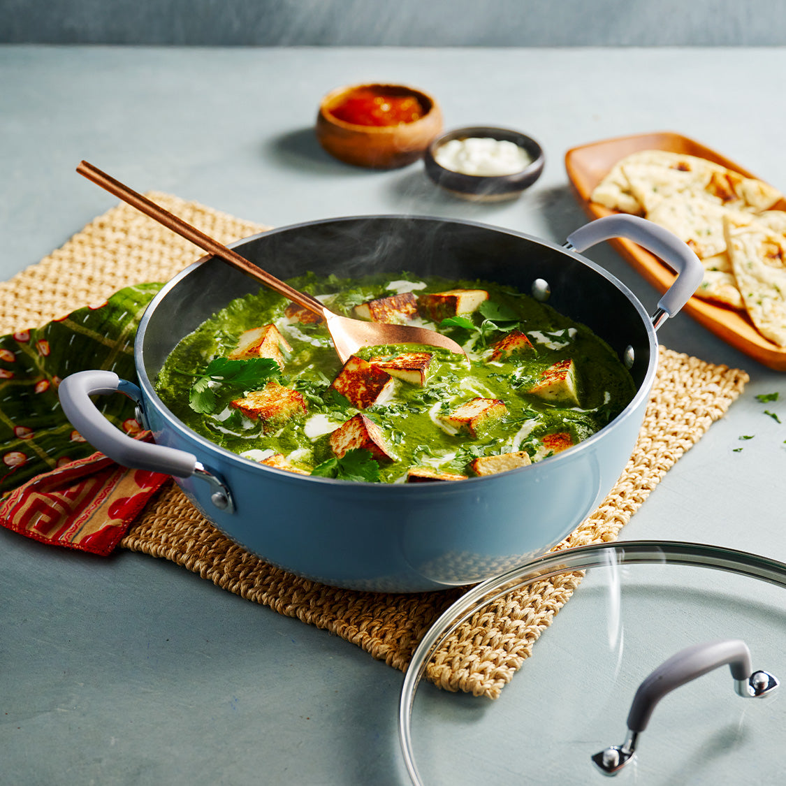 Velo Forged Deep Kadai 32 cm - Sea - Tramontina India