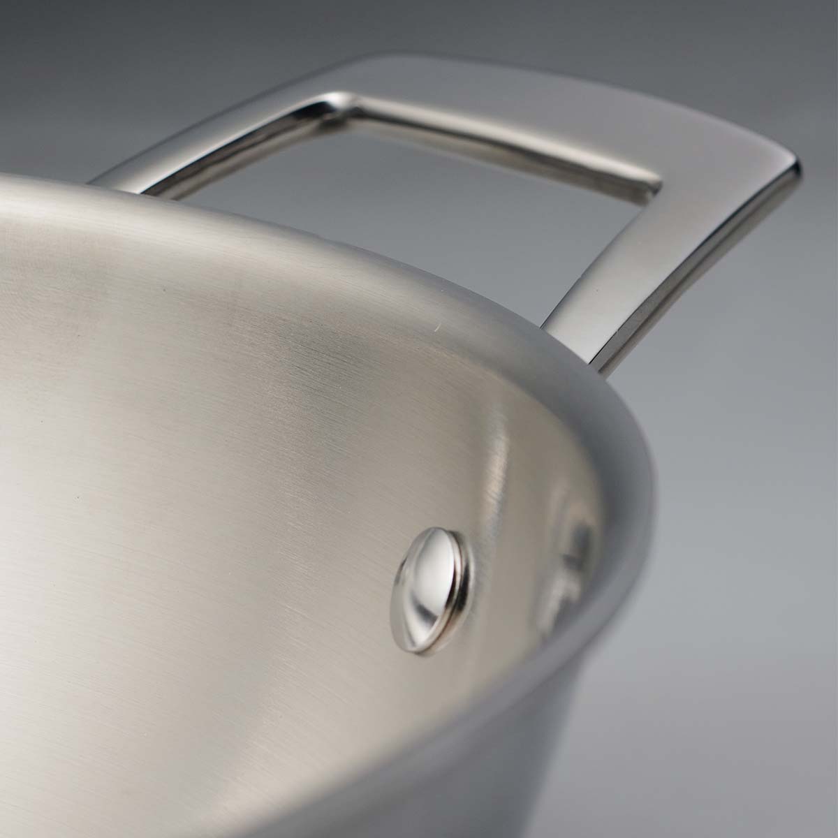 Aeion 20cm Stainless Steel Tri-Ply Kadai with SS Lid - 1.7L - Tramontina India