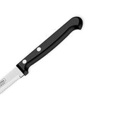 Ultracorte 5" Antimicrobial Stainless Steel Steak & Fruit Knife Serrated Blade - Polypropylene Handle (Black) - Tramontina India